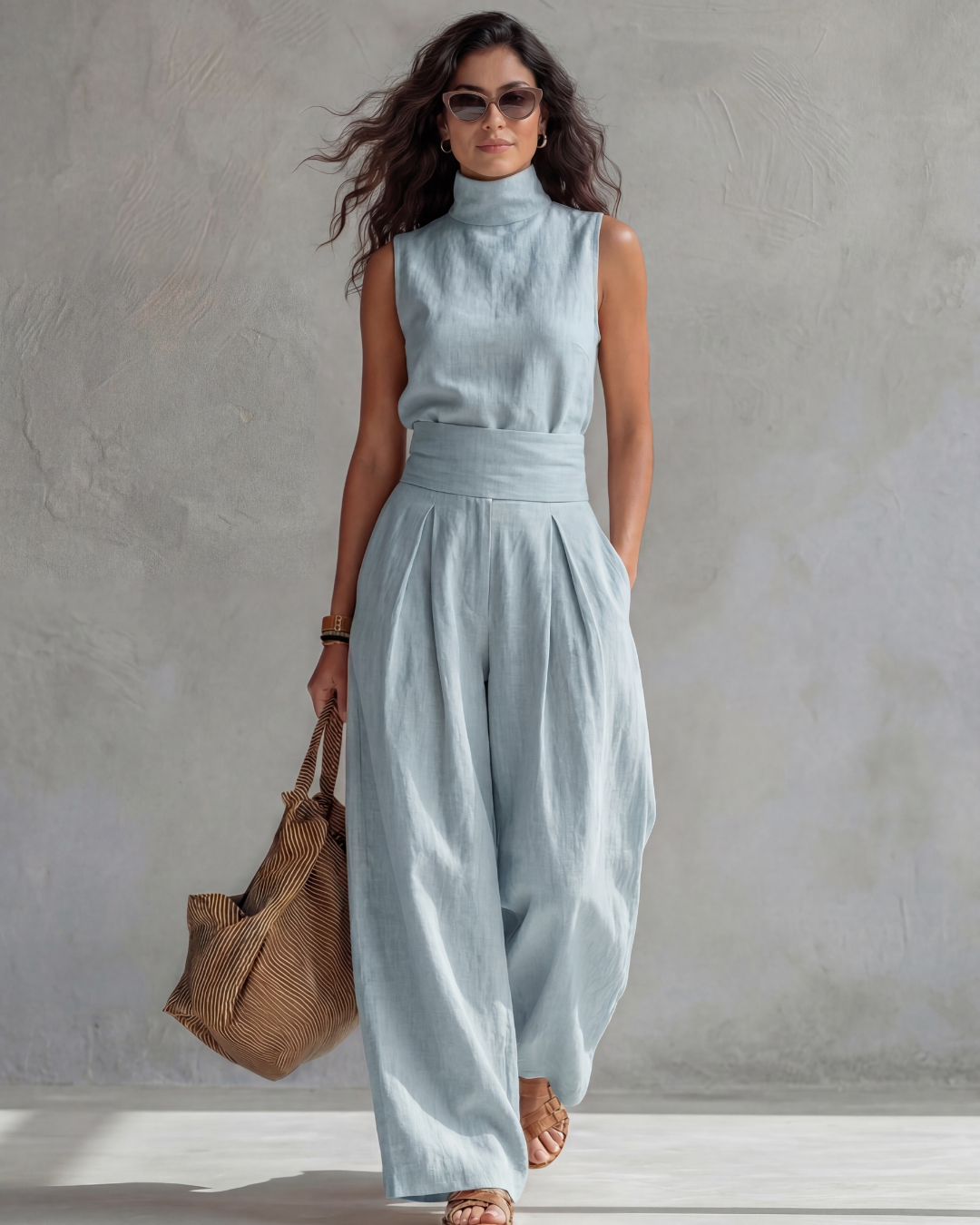 María | Conjunto de pantalón palazzo y top