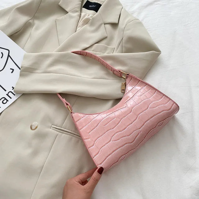 Tilly | Bolso de hombro efecto cocodrilo