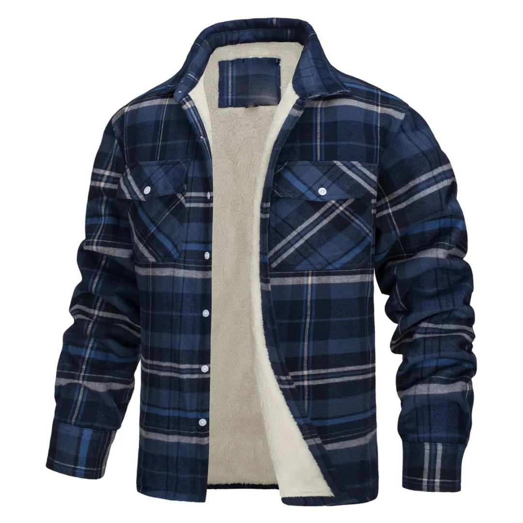 REAL | Chaqueta de cuadros cálida y cómoda