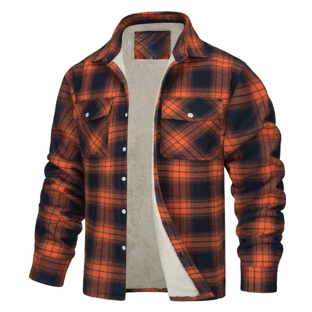 REAL | Chaqueta de cuadros cálida y cómoda