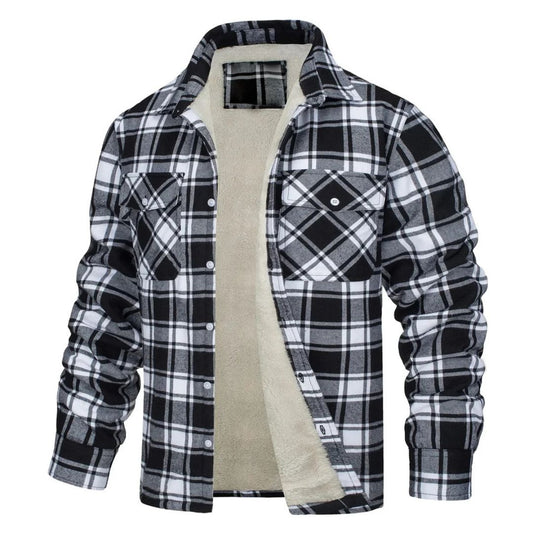 REAL | Chaqueta de cuadros cálida y cómoda