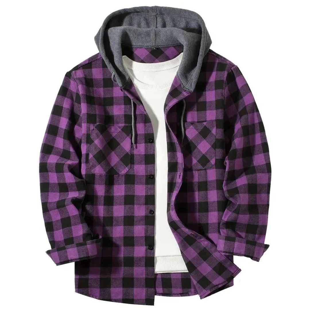 REAL | Chaqueta casual de cuadros
