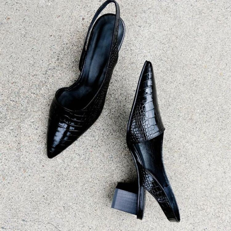 Claudia | Zapatos de tacón con puntera ancha