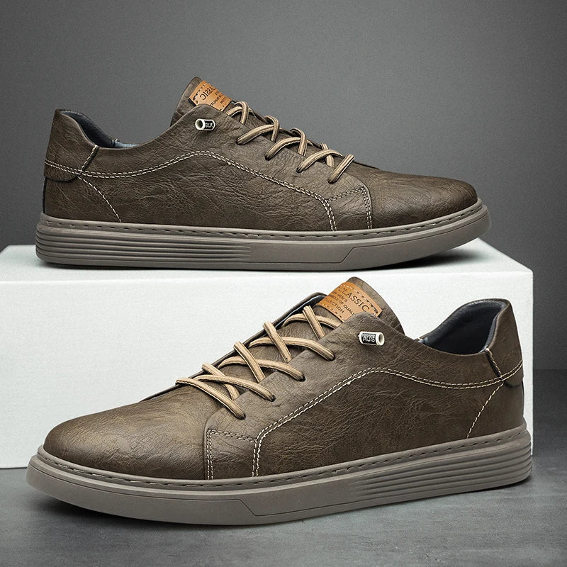 Zapatillas Oxford de piel