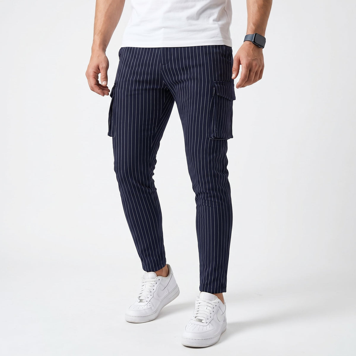 Vittorio | Pantalones slim fit azul oscuro