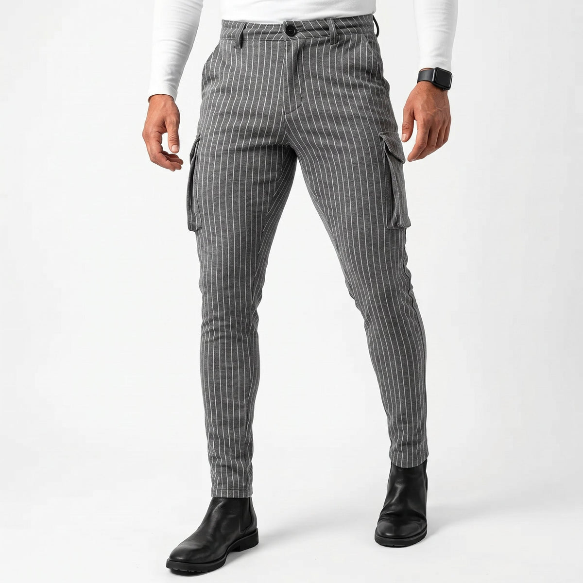 Vittorio | Pantalones slim fit grises
