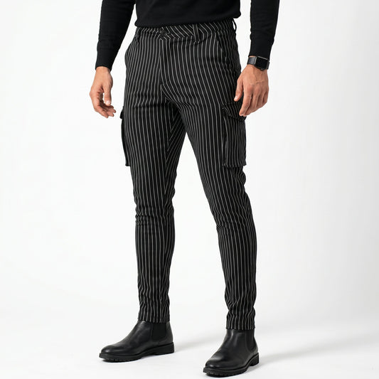 Vittorio | Pantalones slim fit negros