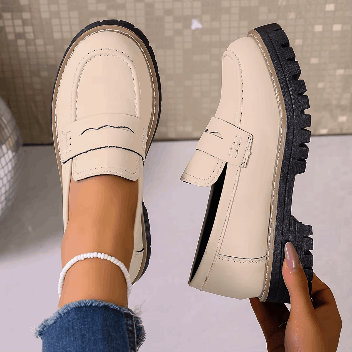 Beatriz | Mocasines de plataforma estilo clásico