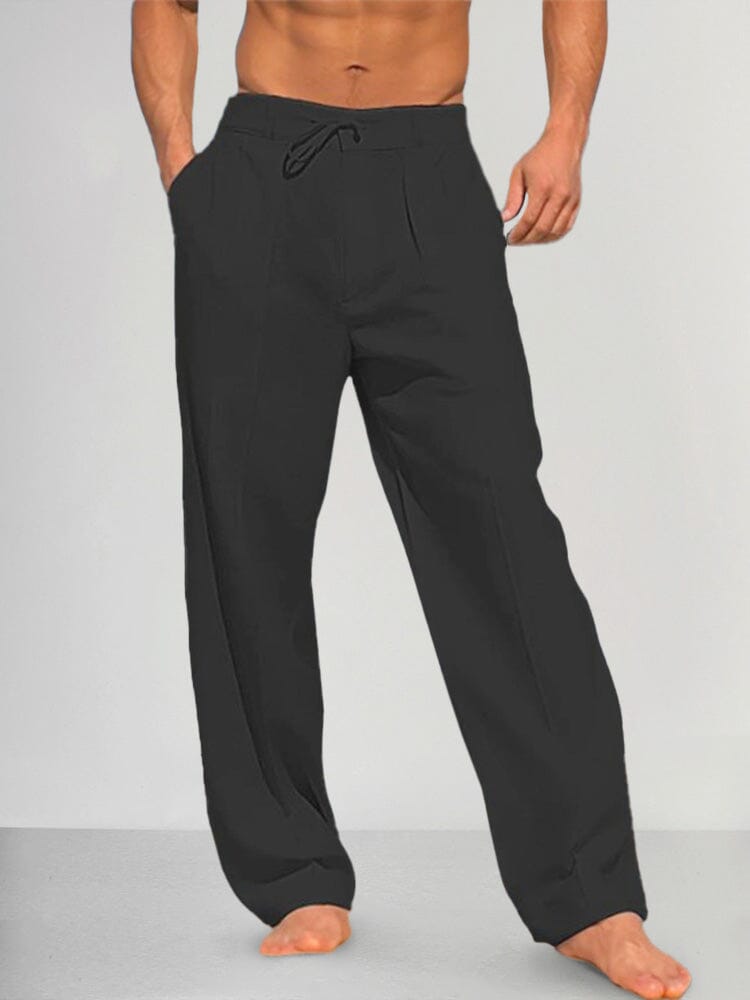Torino | Pantalones rectos de algodón y lino