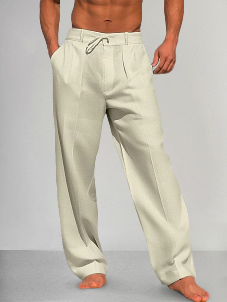Torino | Pantalones rectos de algodón y lino
