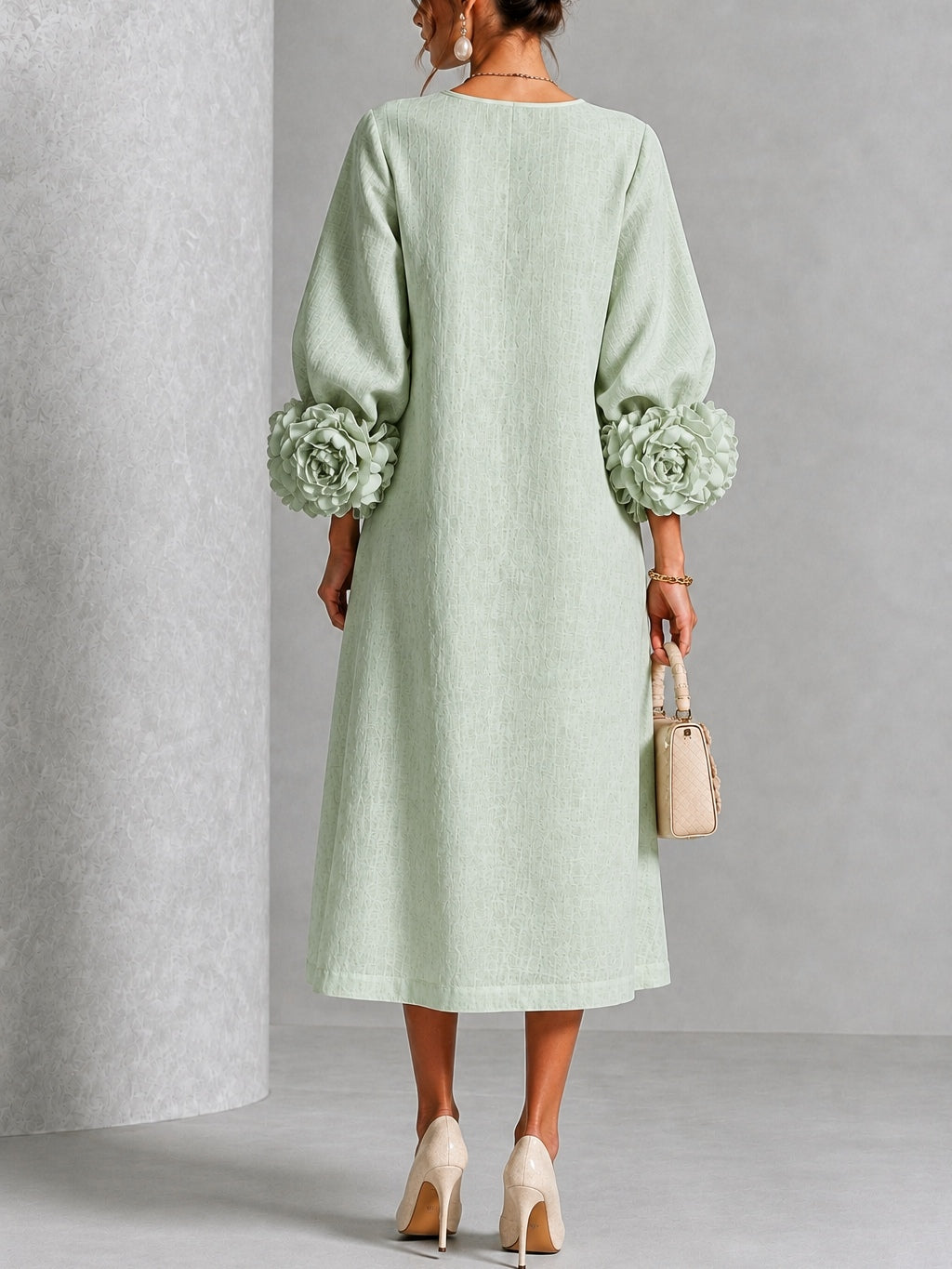 Vestido midi Salvia Mística con estampado floral