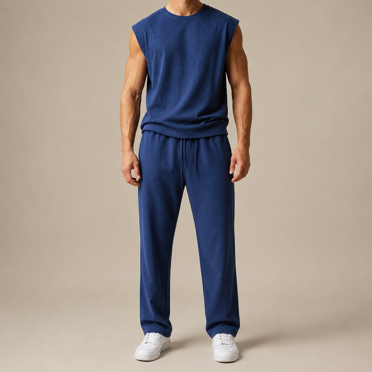 Conjunto de punto sin mangas