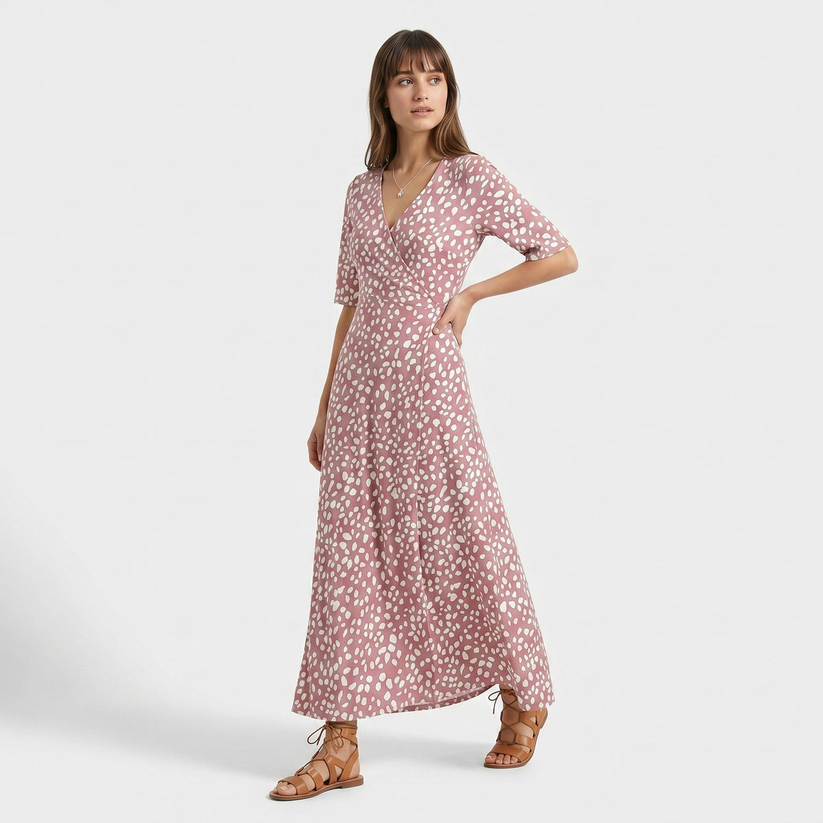 Colette | Vestido midi de lunares favorecedor