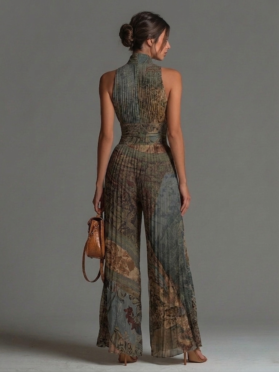 Alba | Mono de estampado étnico y pantalón ancho