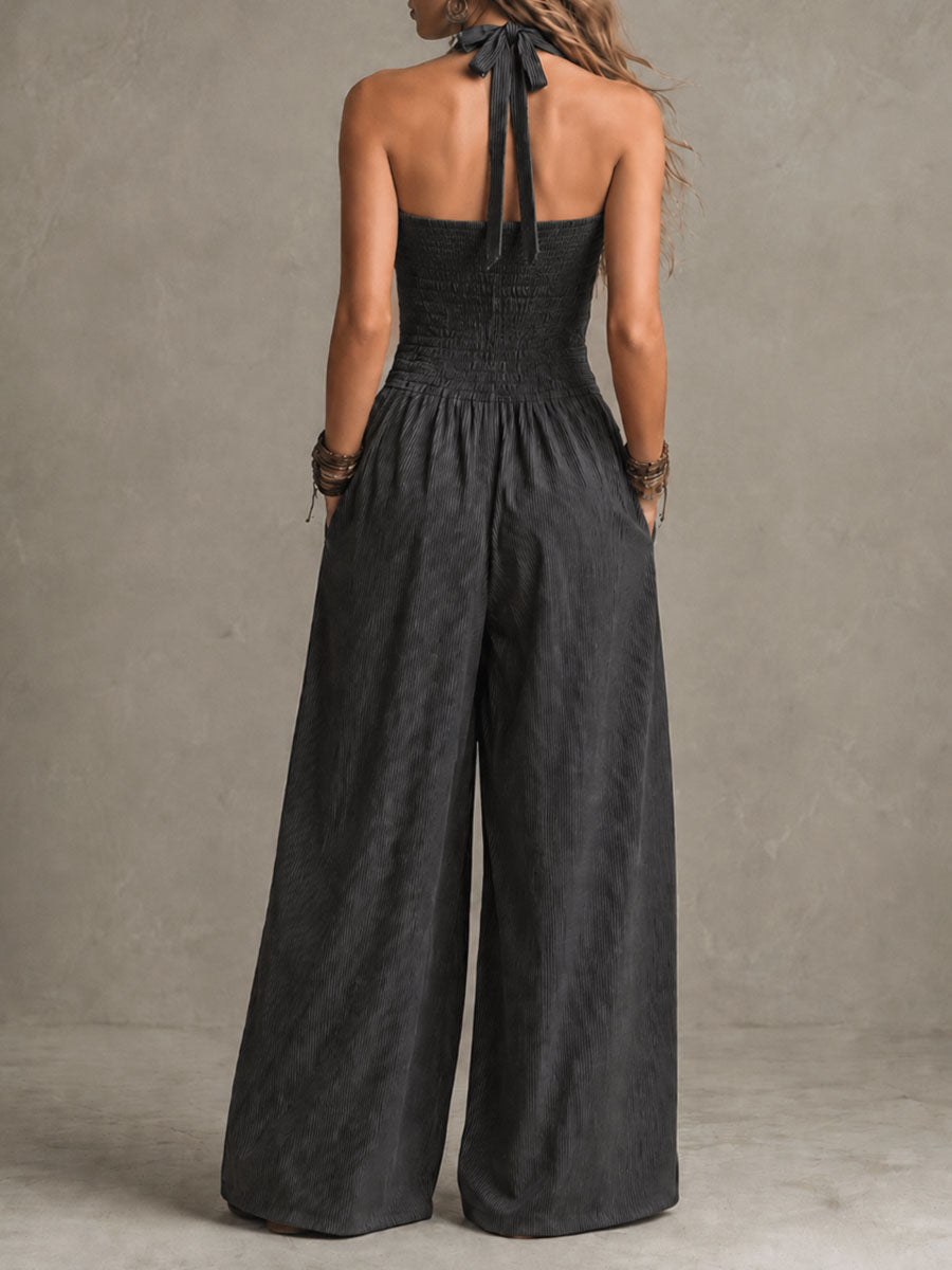 Mono bohemio con escote cruzado