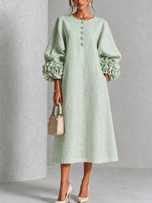 Vestido midi Salvia Mística con estampado floral