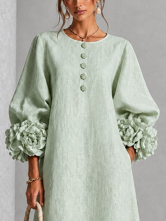 Vestido midi Salvia Mística con estampado floral