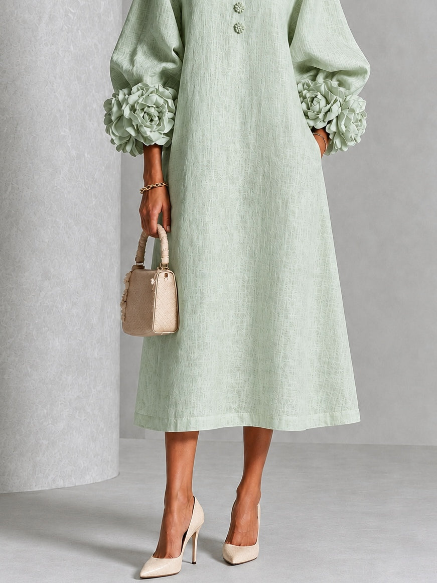 Vestido midi Salvia Mística con estampado floral