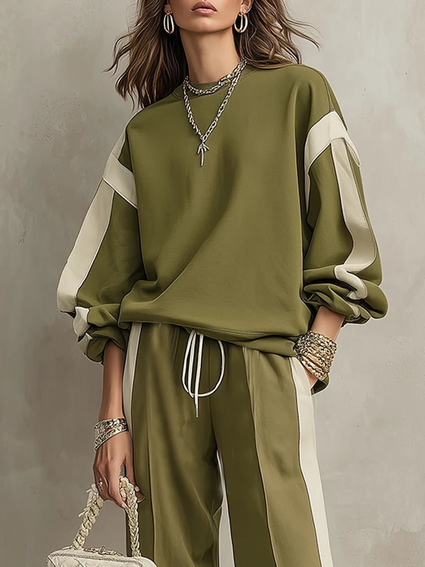 REAL | Conjunto casual verde oliva