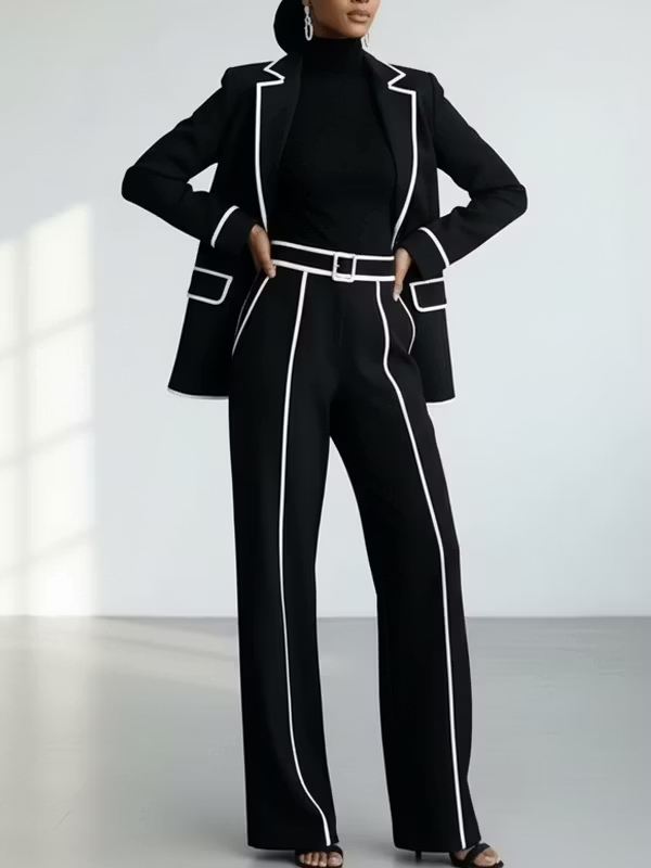 REAL | Conjunto negro de dos piezas