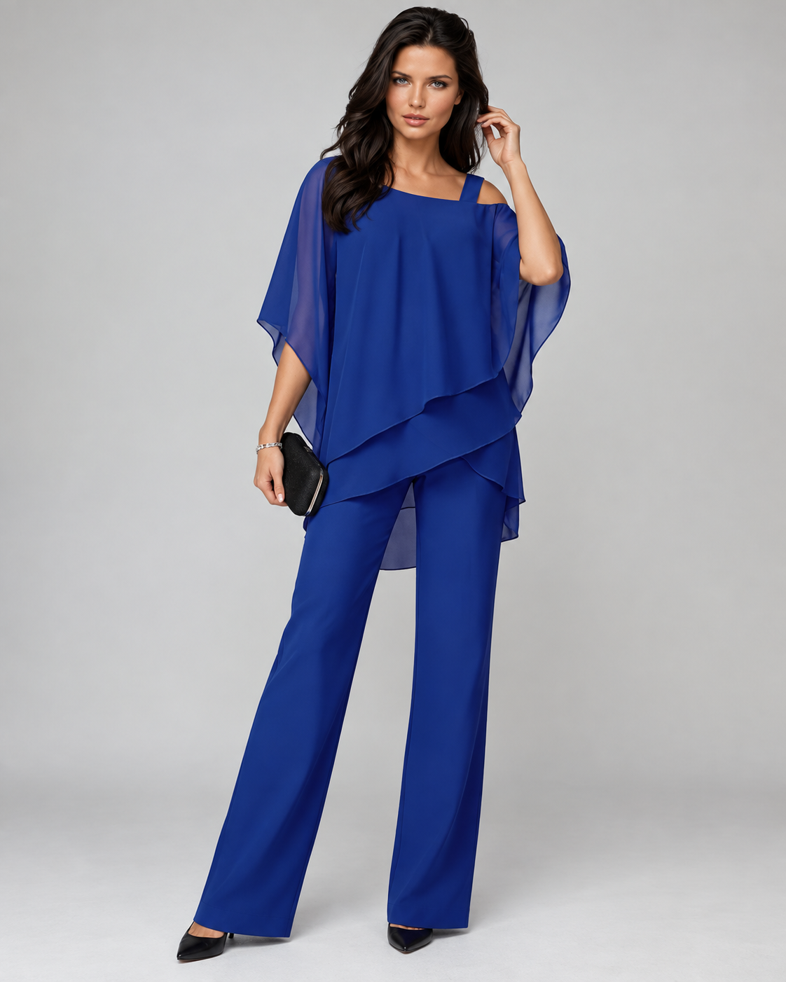 Beatriz | Conjunto de dos piezas con top de capas