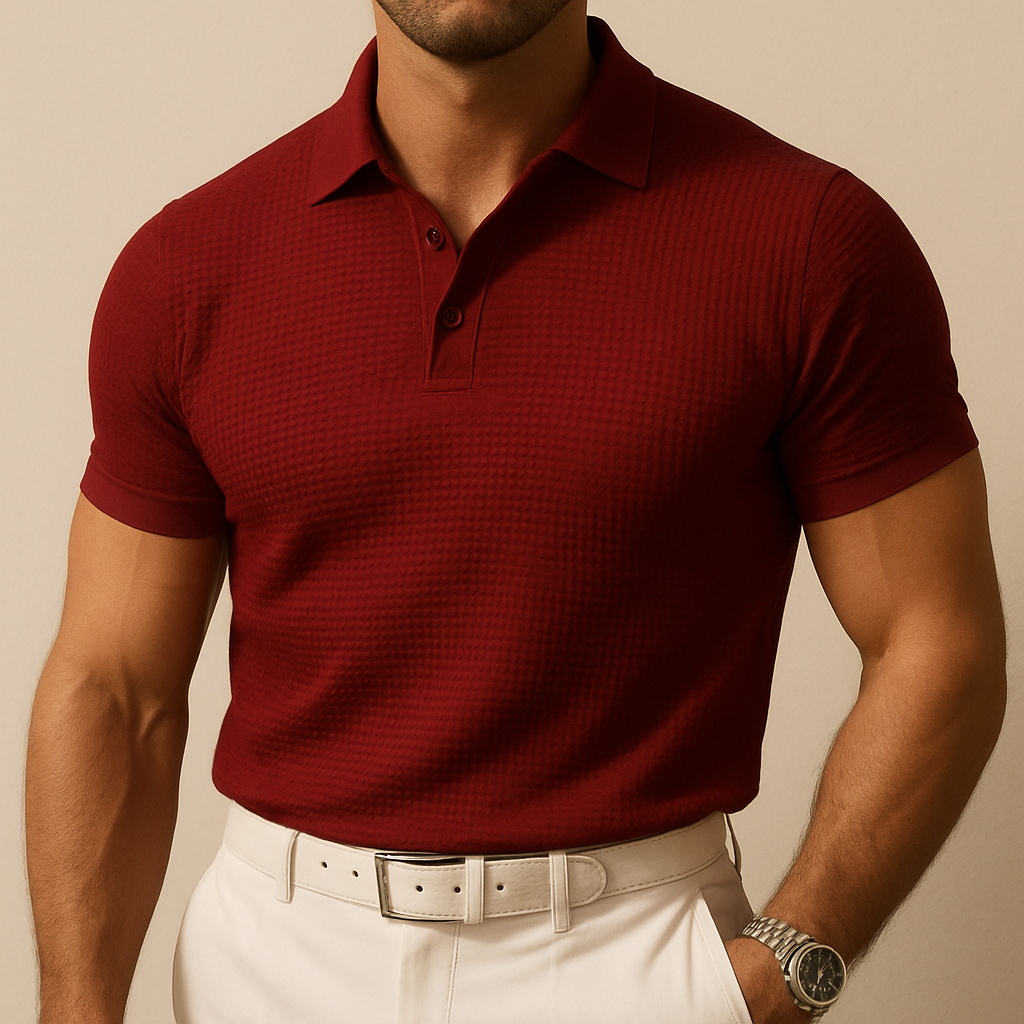 Polo de manga corta calado