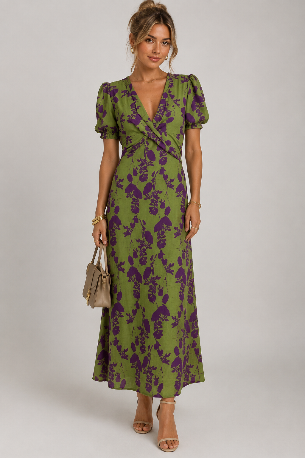 Alicia | Vestido midi floral cruzado