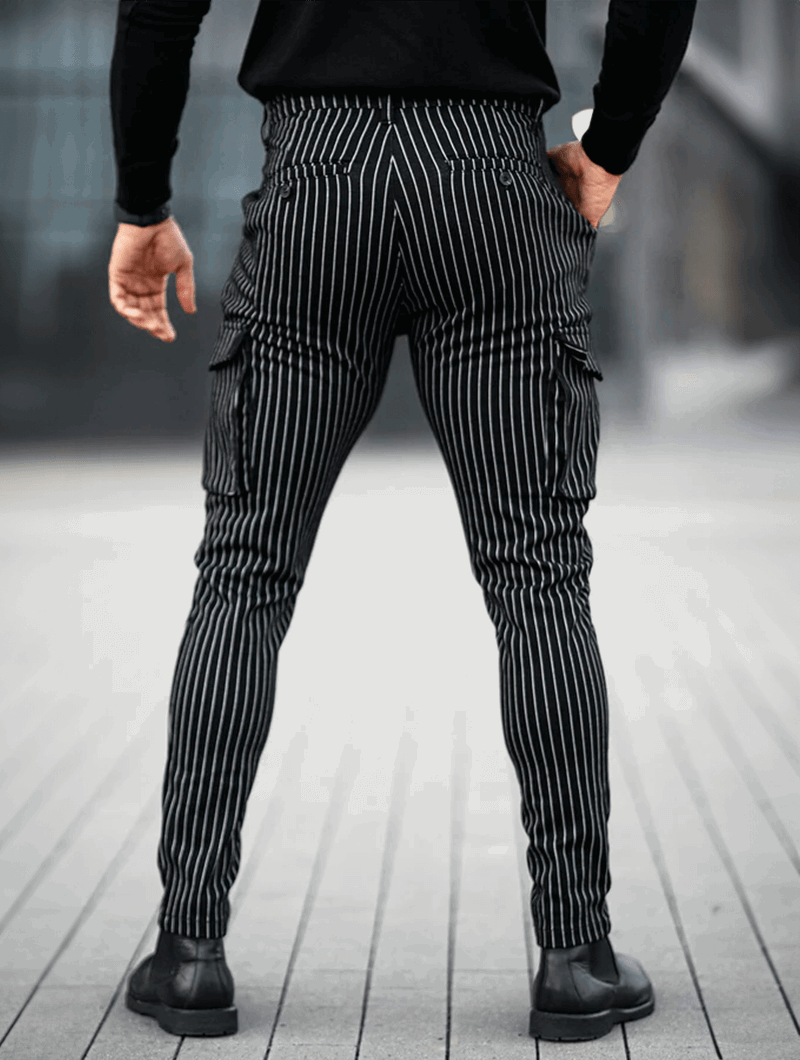 Vittorio | Pantalones slim fit negros