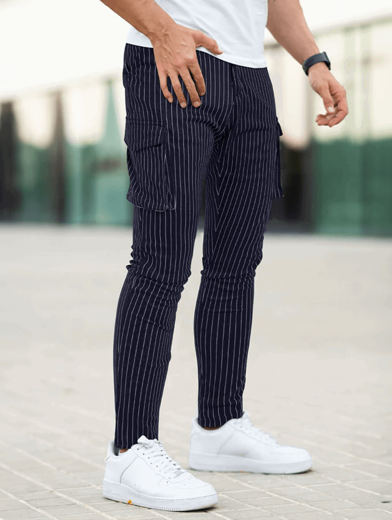 Vittorio | Pantalones slim fit azul oscuro