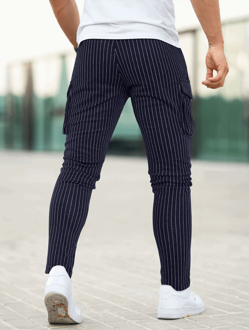 Vittorio | Pantalones slim fit azul oscuro