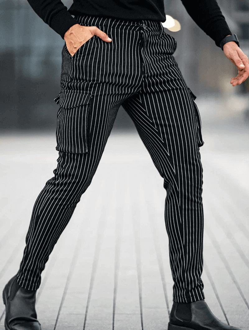 Vittorio | Pantalones slim fit negros