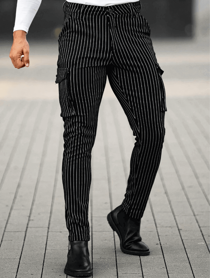 Vittorio | Pantalones slim fit negros