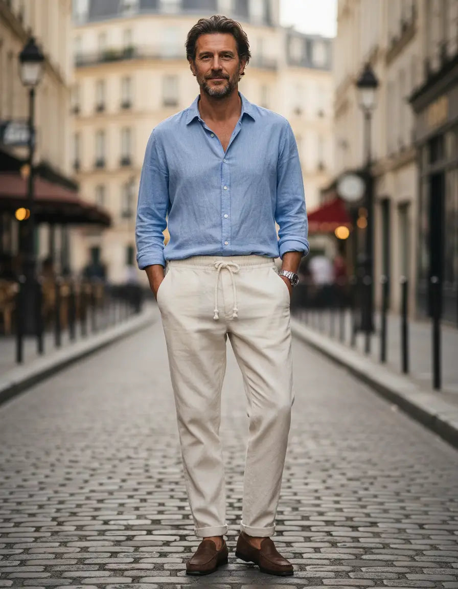 Lago | Pantalones elegantes de lino