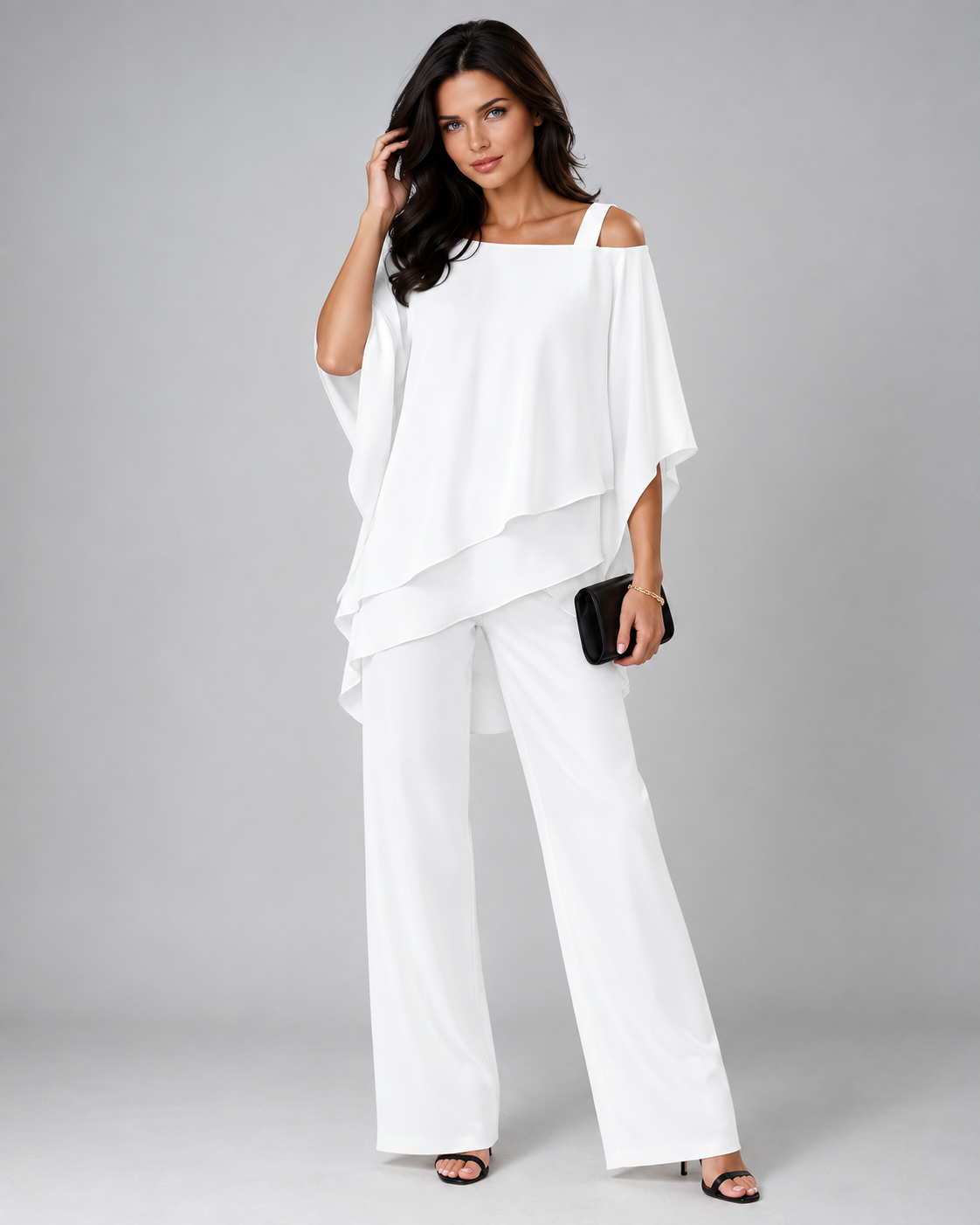 Beatriz | Conjunto de dos piezas con top de capas