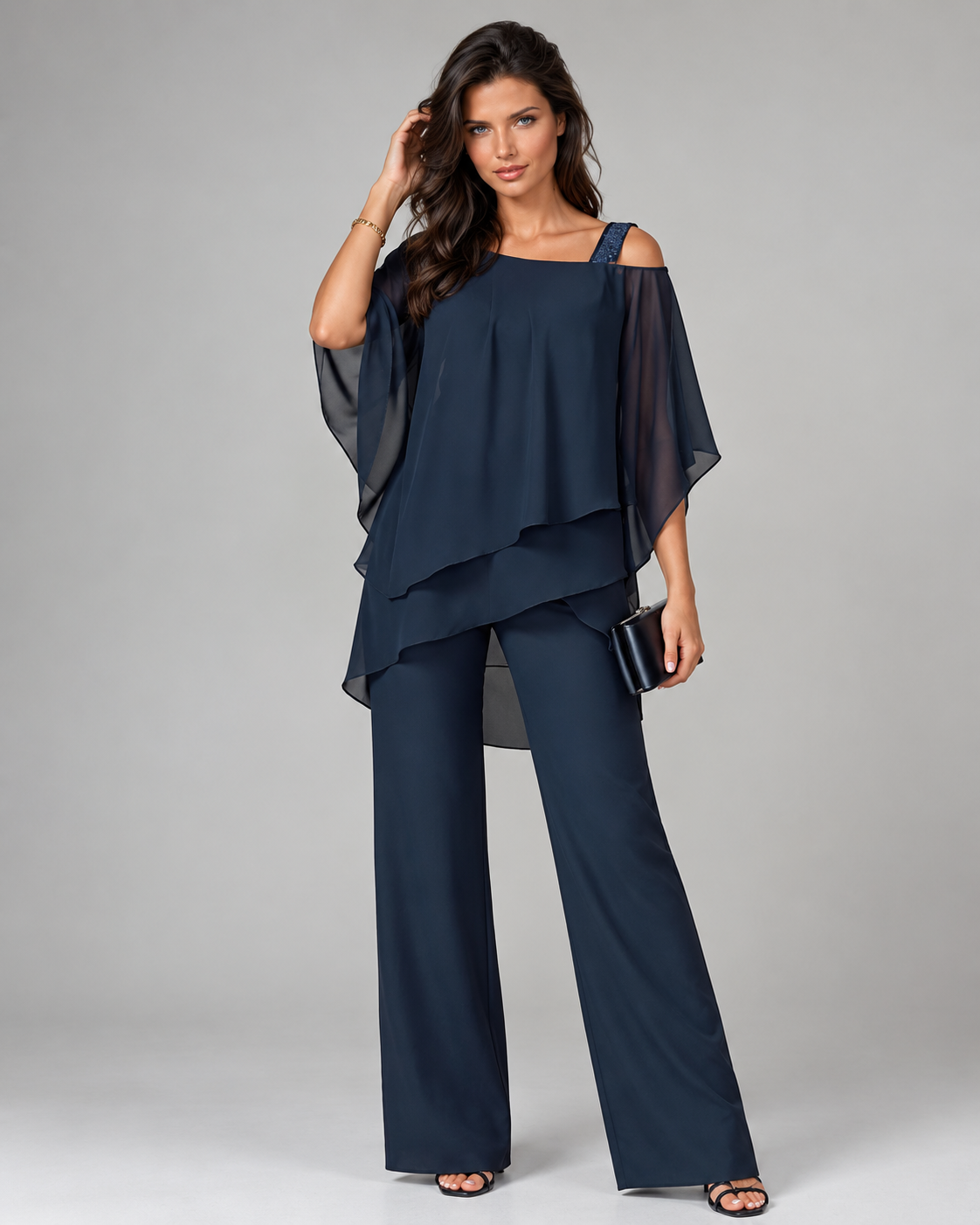 Beatriz | Conjunto de dos piezas con top de capas