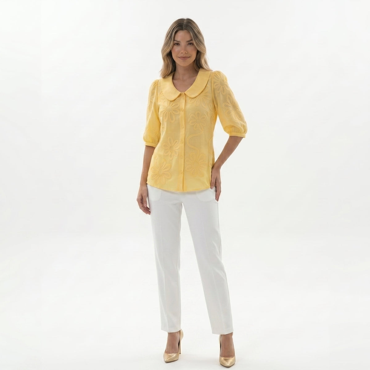 Blusa floral elegante
