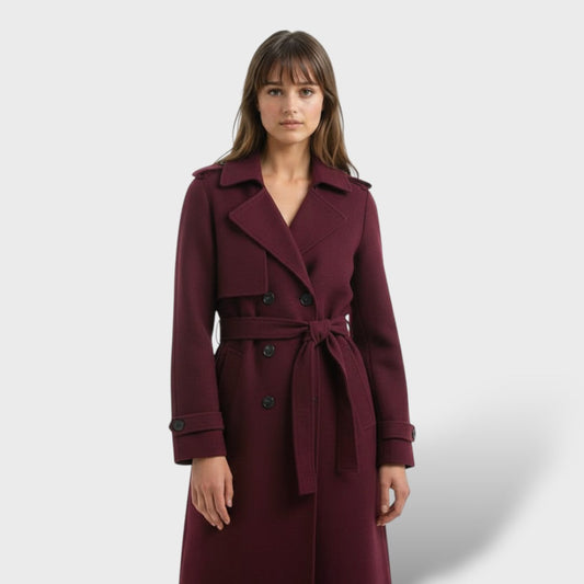 Abrigo largo elegante de invierno para mujer
