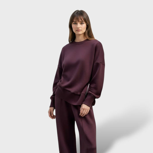 Conjunto acolchado de punto para mujer