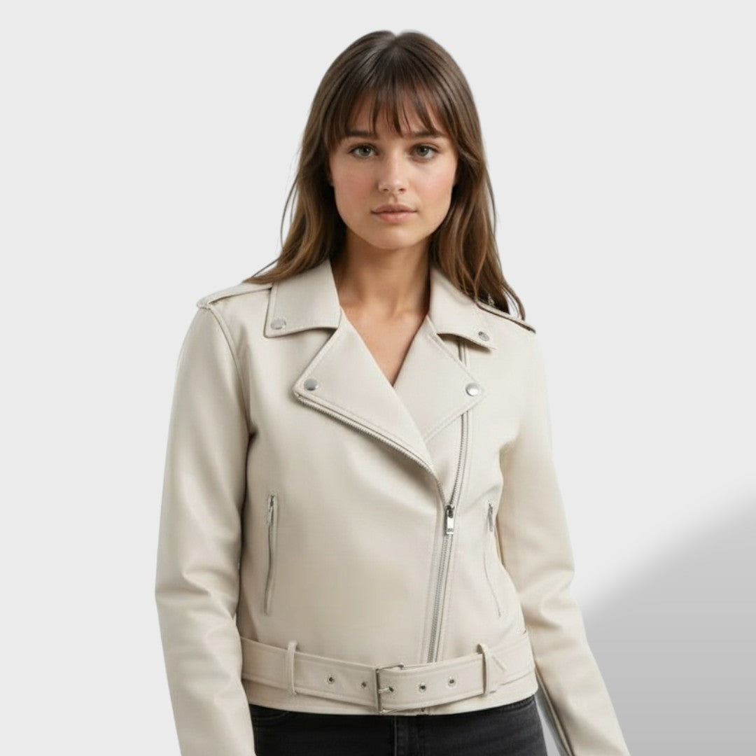 Chaqueta oversize de polipiel para mujer