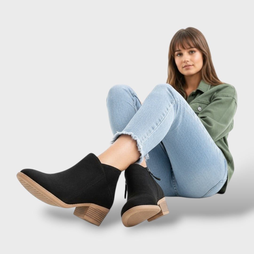 Botas de piel con soporte para mujer