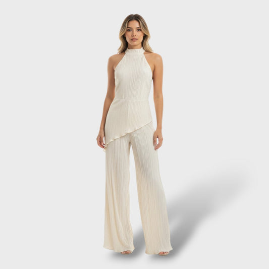 Conjunto plisado elegante de mujer