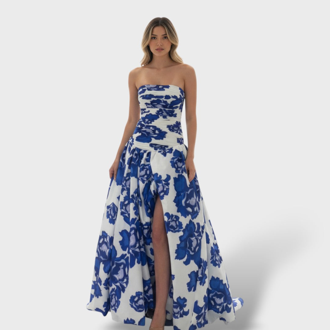 Vestido largo floral elegante