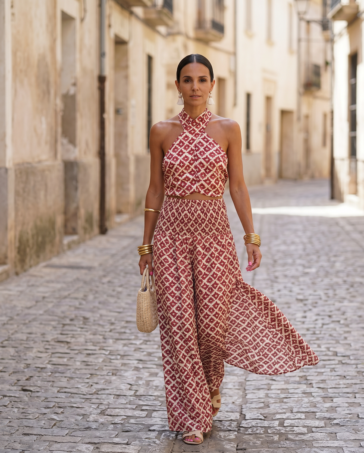 Justa | Conjunto de dos piezas con cuello halter