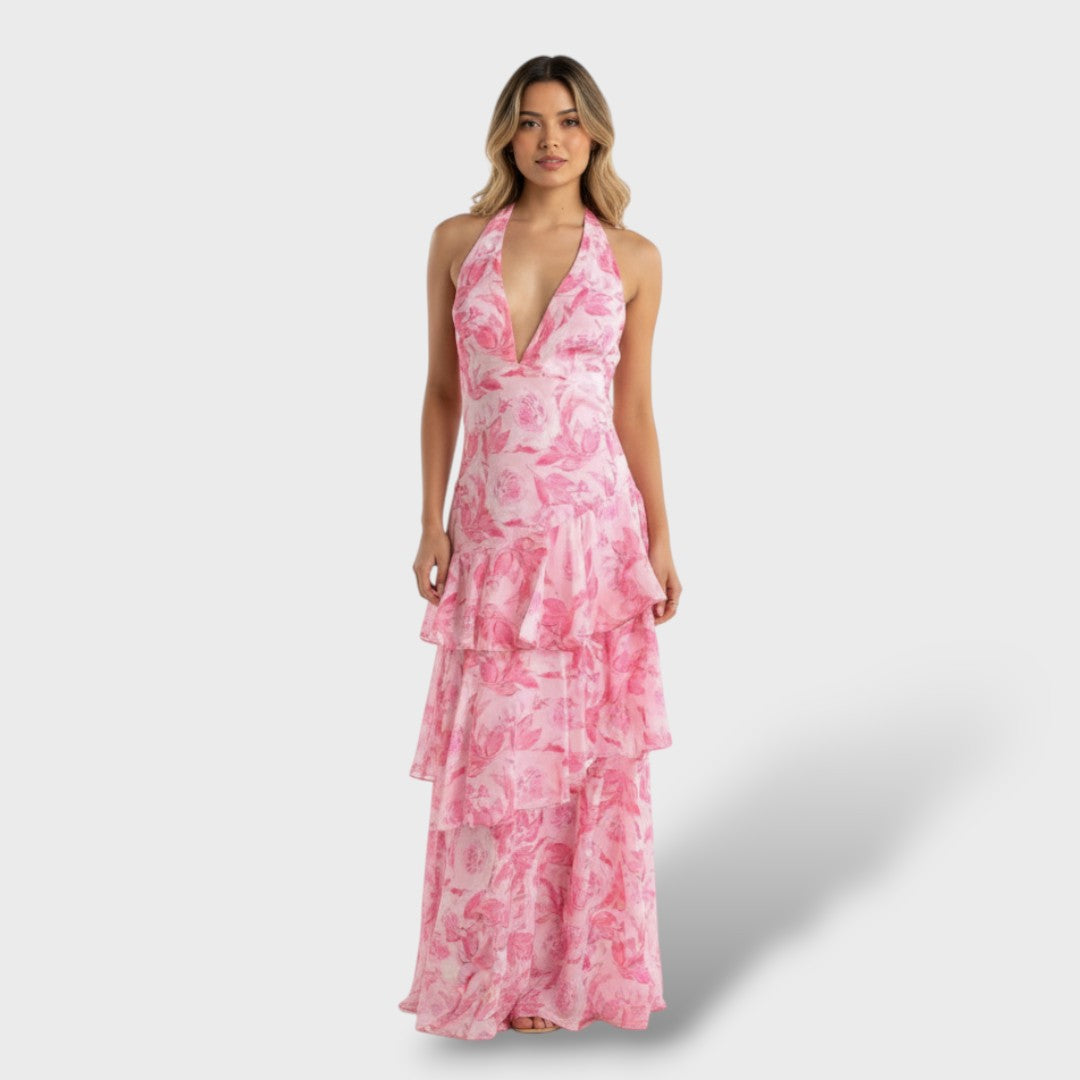 Vestido largo elegante de mujer