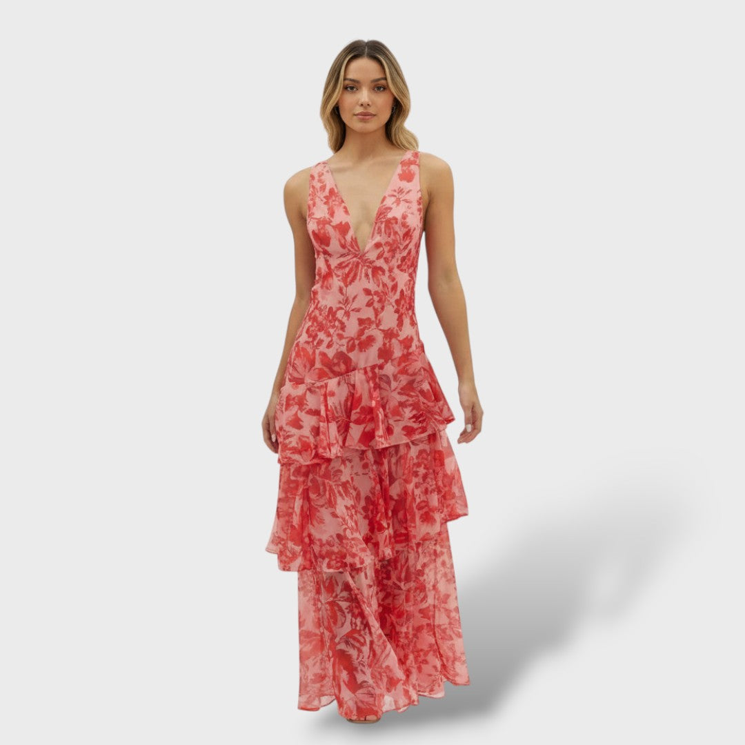 Vestido largo elegante de mujer