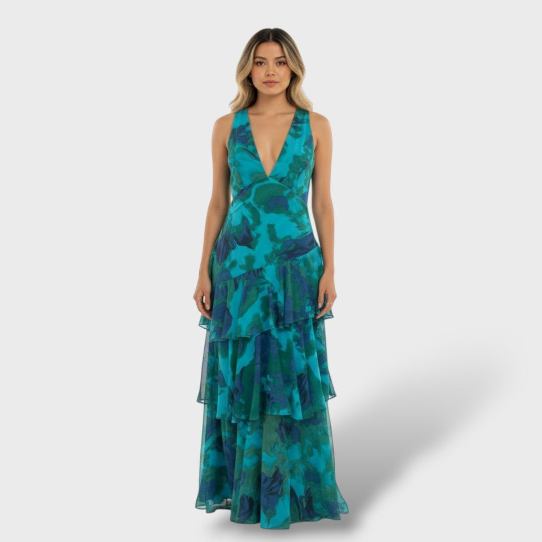 Vestido largo elegante de mujer