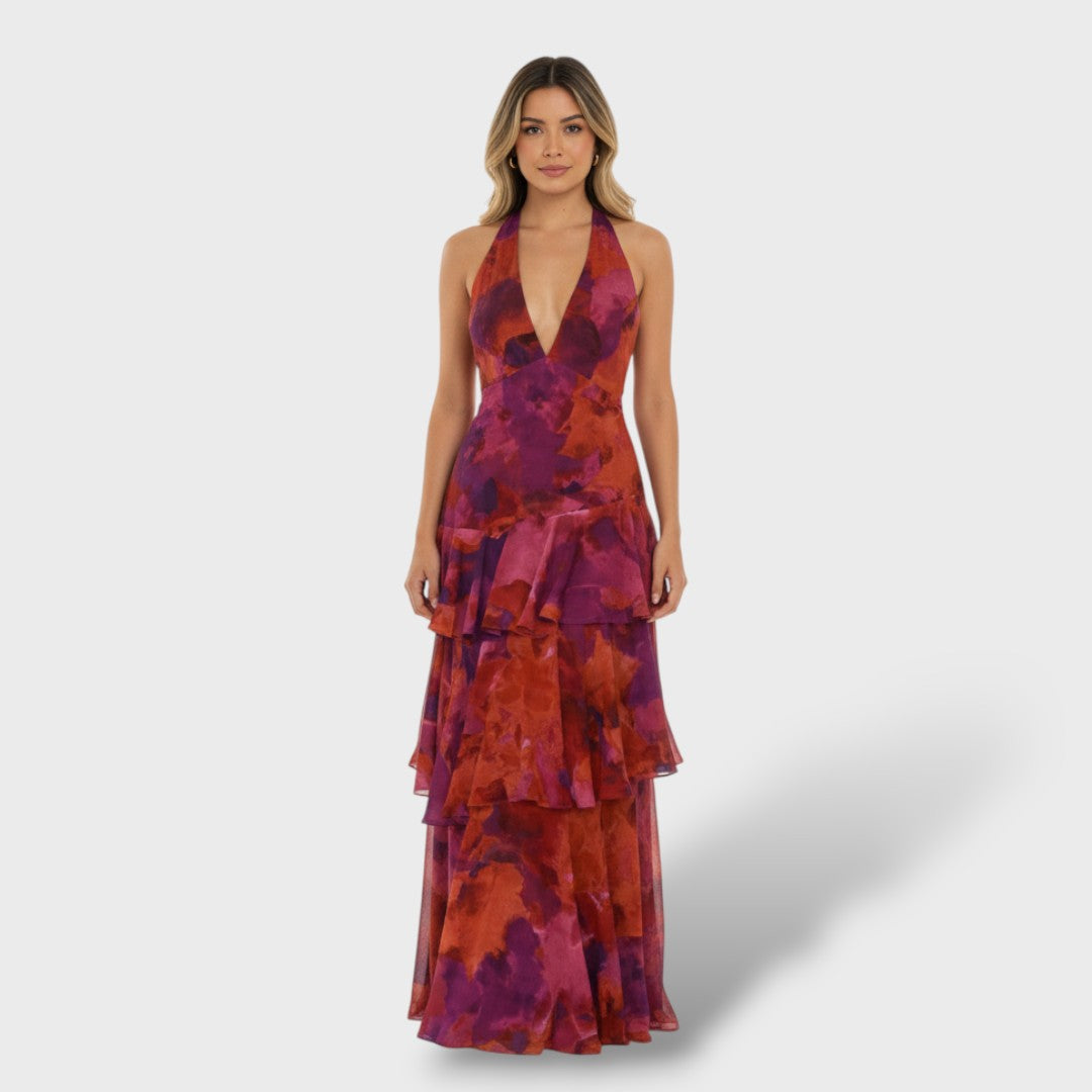 Vestido largo elegante de mujer