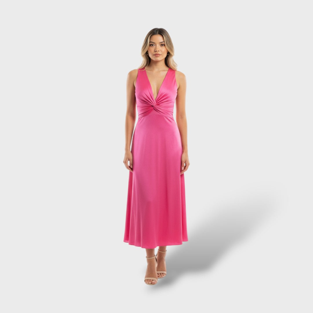 Vestido largo de fiesta sin mangas