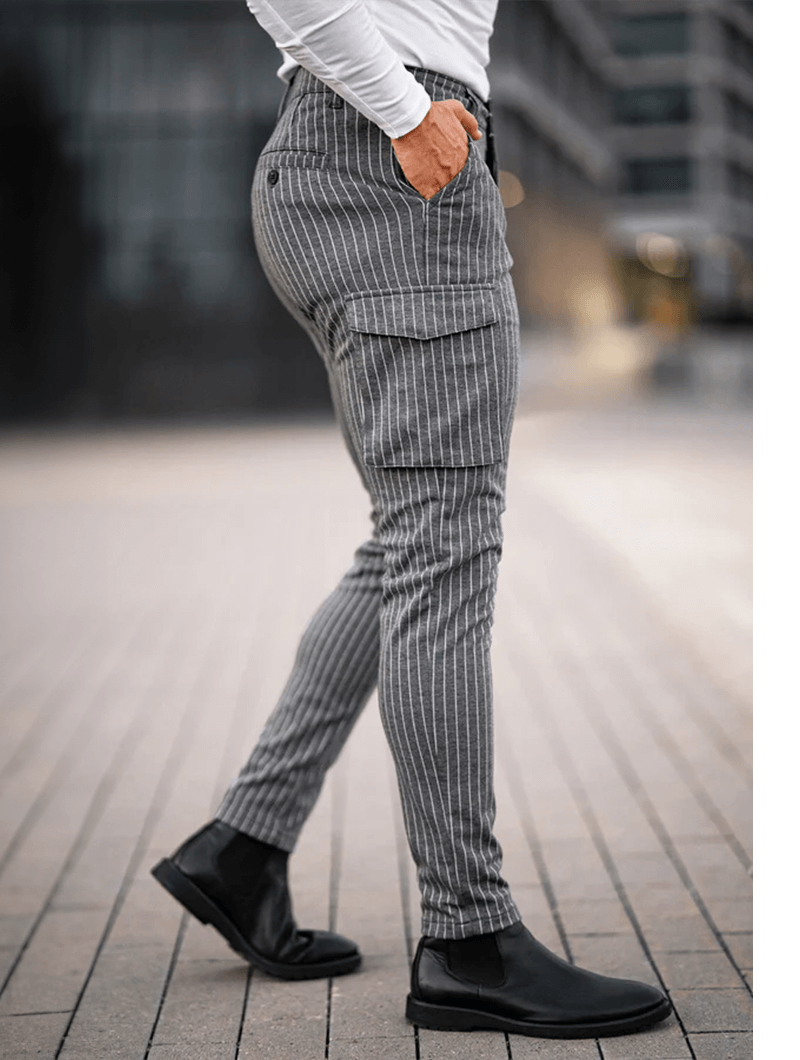 Vittorio | Pantalones slim fit grises