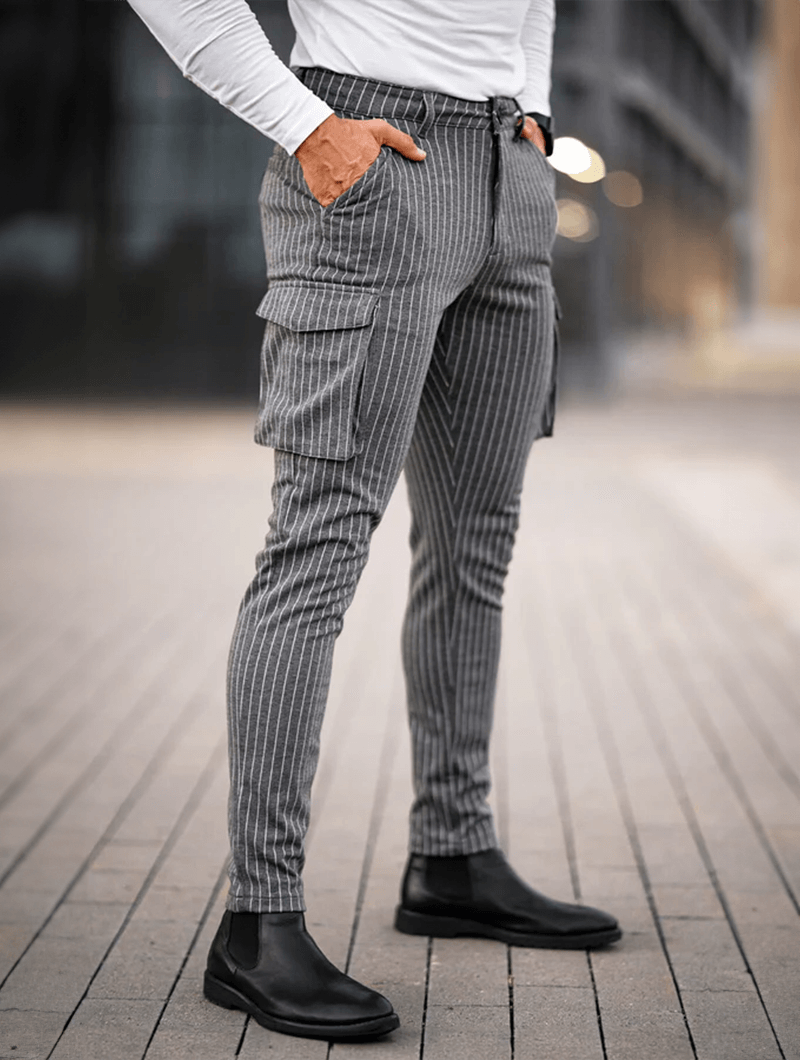 Vittorio | Pantalones slim fit grises